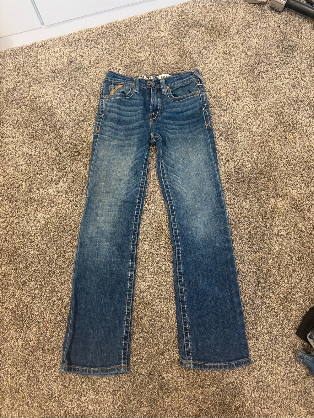Ariat Boys Straight Leg Denim Jeans in Medium Blue Wash